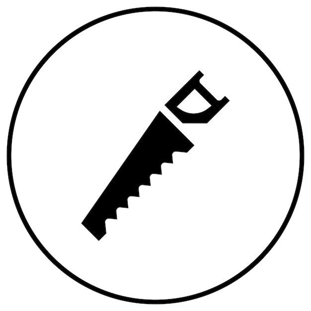 El icono del vector de aserradura se puede utilizar para el conjunto de iconos de la agricultura