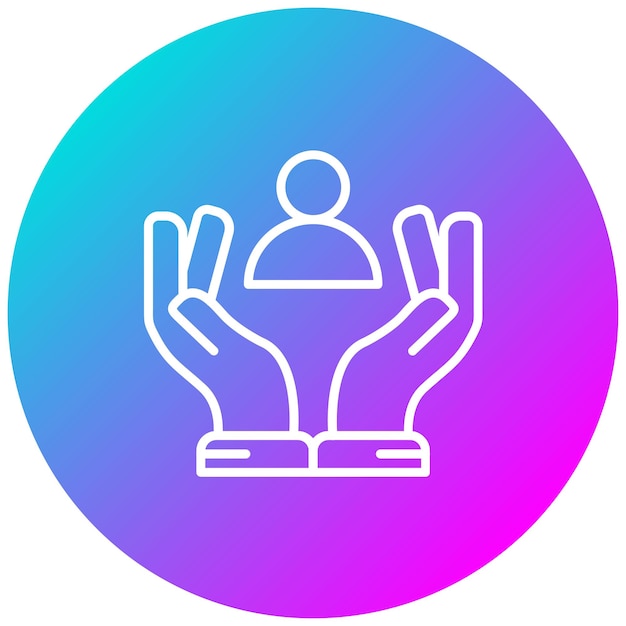 El icono del vector de asistencia humanitaria se puede utilizar para el conjunto de iconos de la encuesta