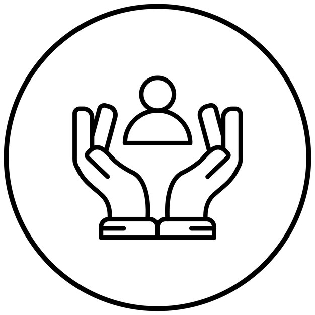 El icono del vector de asistencia humanitaria se puede utilizar para el conjunto de iconos de la encuesta