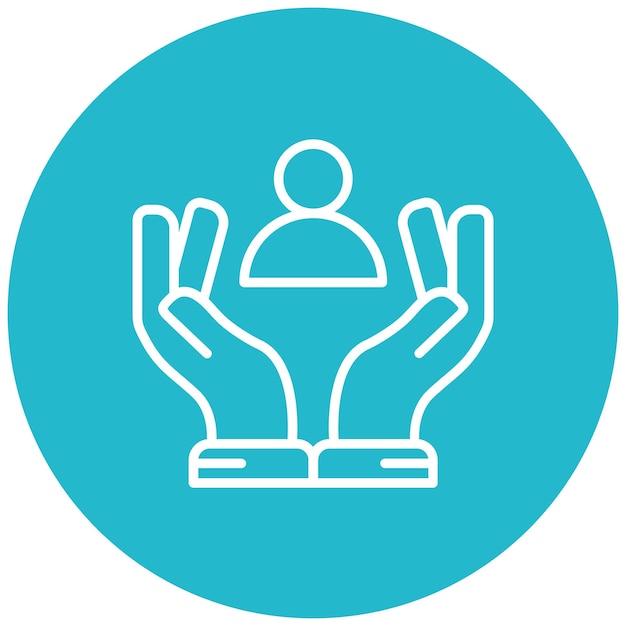 El icono del vector de asistencia humanitaria se puede utilizar para el conjunto de iconos de la encuesta