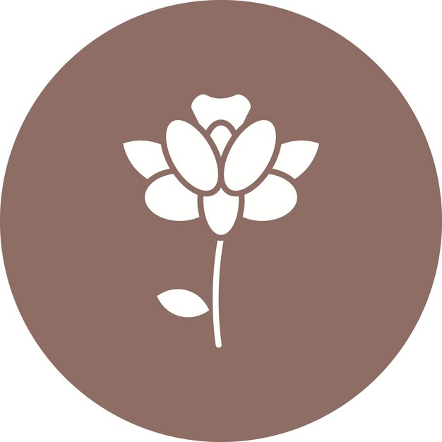 El icono del vector Aster se puede usar para el conjunto de iconos de flores