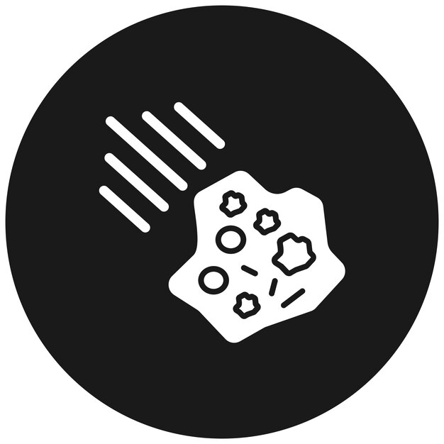 El icono del vector de asteroides se puede usar para el conjunto de iconos de tecnología espacial