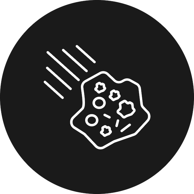 El icono del vector de asteroides se puede usar para el conjunto de iconos de tecnología espacial