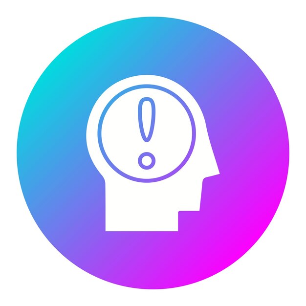 El icono del vector de atención se puede usar para el conjunto de iconos de habilidades para la vida