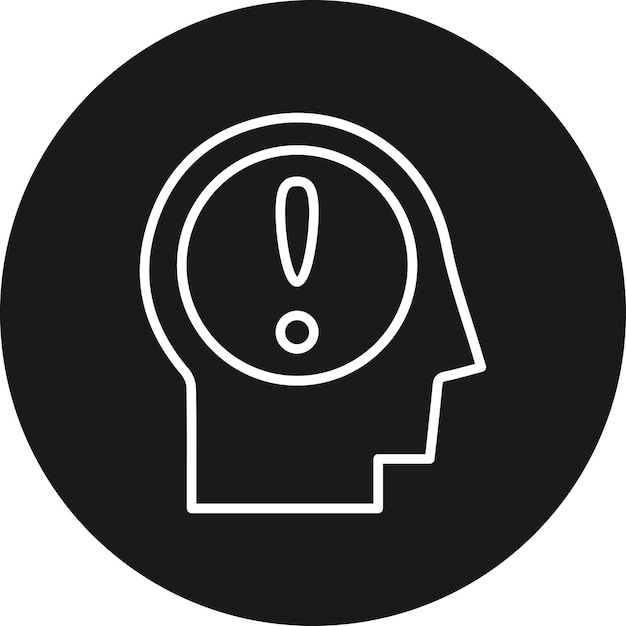 El icono del vector de atención se puede usar para el conjunto de iconos de habilidades para la vida