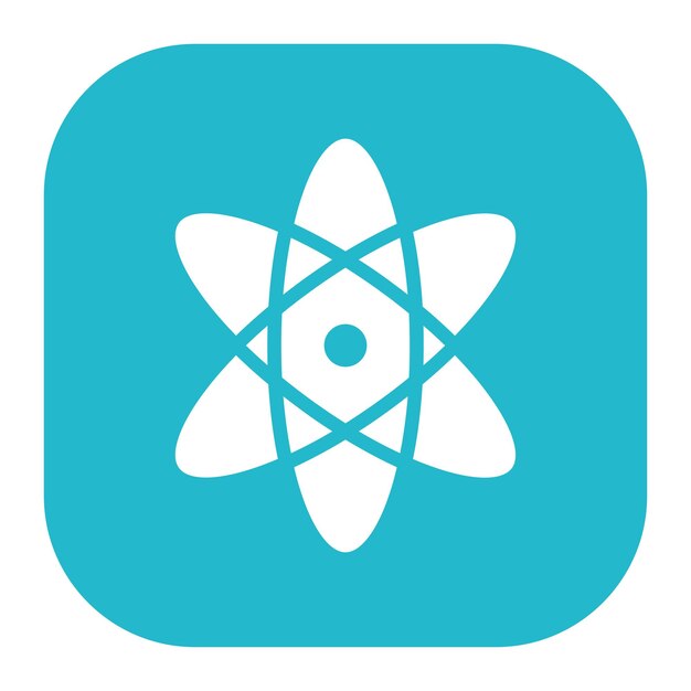 El icono del vector atómico se puede usar para el conjunto de iconos de Back to School