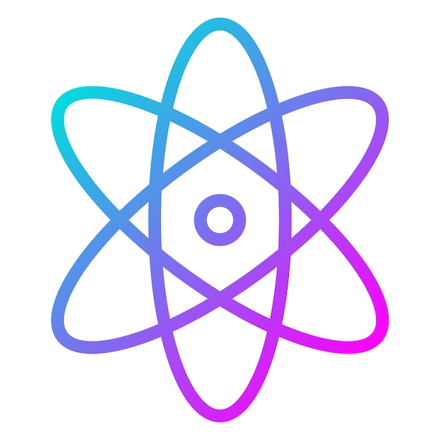 El icono del vector atómico se puede usar para el conjunto de iconos de Back to School