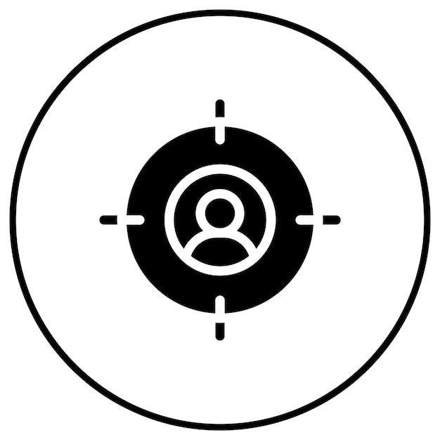 El icono del vector de la audiencia objetivo se puede utilizar para el conjunto de iconos de marketing digital
