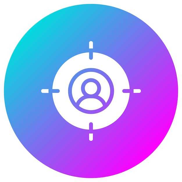 El icono del vector de la audiencia objetivo se puede utilizar para el conjunto de iconos de marketing digital