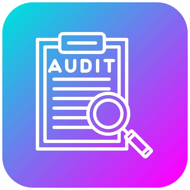 El icono del vector de auditoría se puede utilizar para el conjunto de iconos de marketing en línea