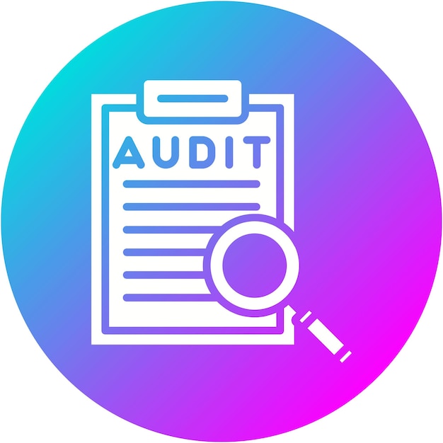 El icono del vector de auditoría se puede utilizar para el conjunto de iconos de marketing en línea