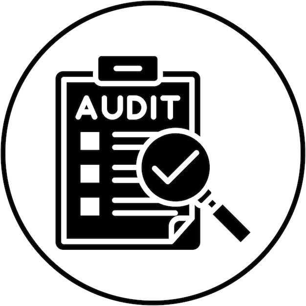 El icono del vector de auditoría puede utilizarse para el conjunto de iconos de garantía de calidad