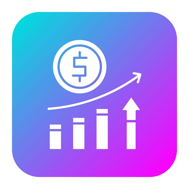 El icono del vector de aumento de precios se puede utilizar para el conjunto de iconos de banca y finanzas