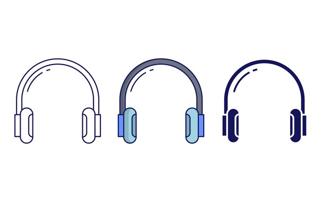 Icono de vector de auriculares