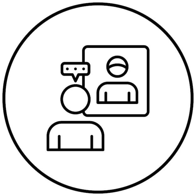 El icono del vector de auto-reflexión se puede usar para el conjunto de iconos de crecimiento personal