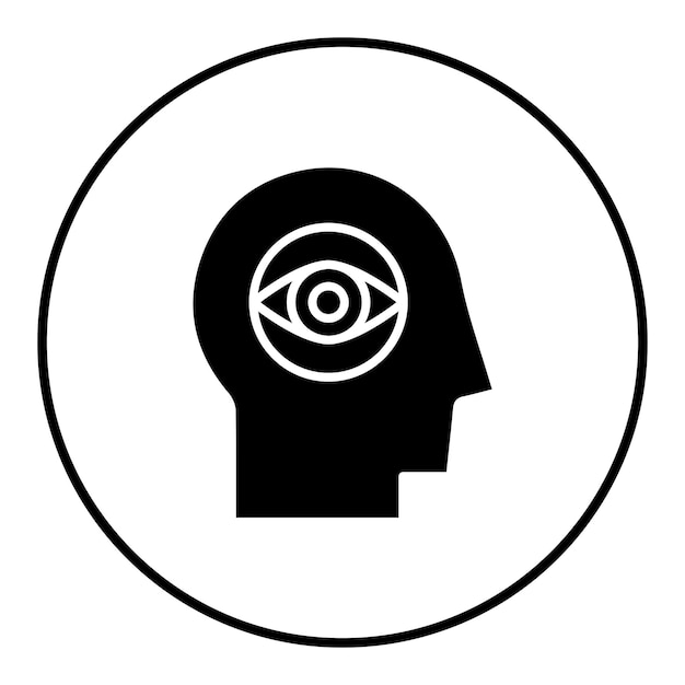 El icono del vector de autoconciencia se puede usar para el conjunto de iconos de habilidades para la vida
