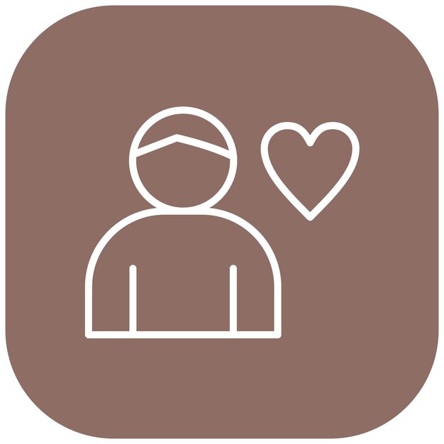 El icono del vector de autoestima se puede usar para el conjunto de iconos de rasgos de personalidad