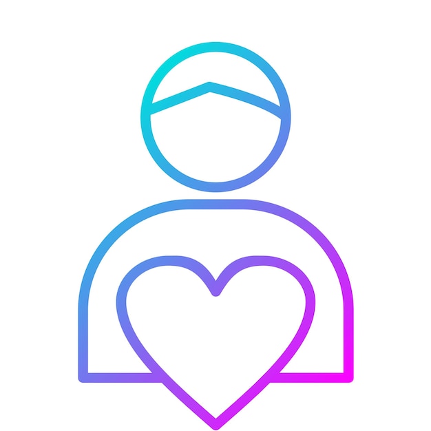 El icono del vector de autoestima se puede usar para el conjunto de iconos de rasgos de personalidad