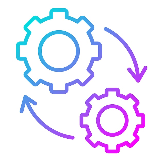 El icono del vector de automatización se puede utilizar para el conjunto de iconos de Business Analytics