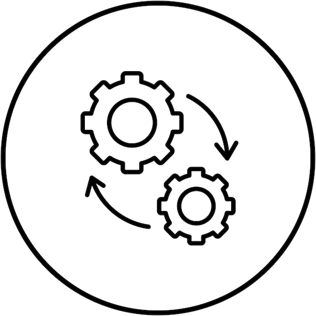El icono del vector de automatización se puede utilizar para el conjunto de iconos de Business Analytics