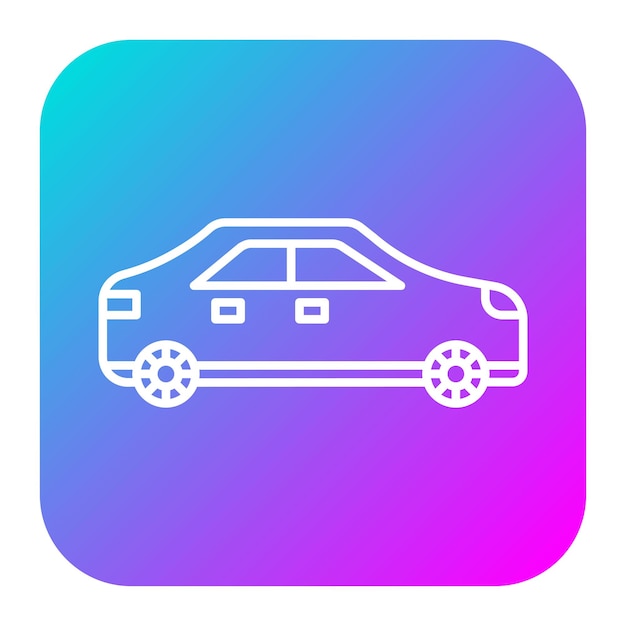 El icono del vector de automóvil puede utilizarse para el conjunto de iconos de transporte