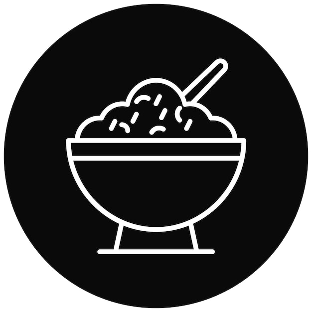 El icono del vector de la avena se puede usar para el conjunto de iconos de nutrición