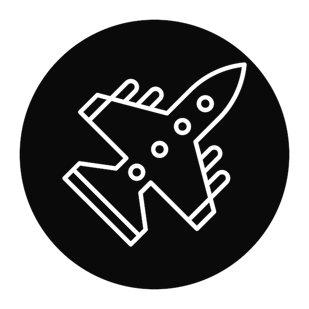 El icono del vector de avión se puede utilizar para el conjunto de iconos de la agencia de viajes