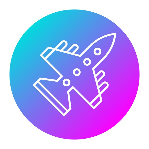 El icono del vector de avión se puede utilizar para el conjunto de iconos de la agencia de viajes