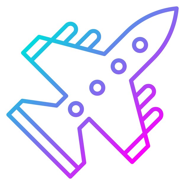 El icono del vector de avión se puede utilizar para el conjunto de iconos de la agencia de viajes