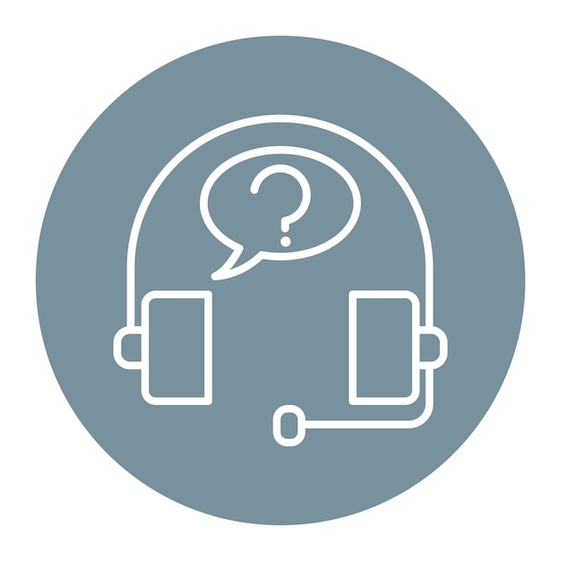El icono del vector de ayuda se puede utilizar para el conjunto de iconos de comentarios del cliente