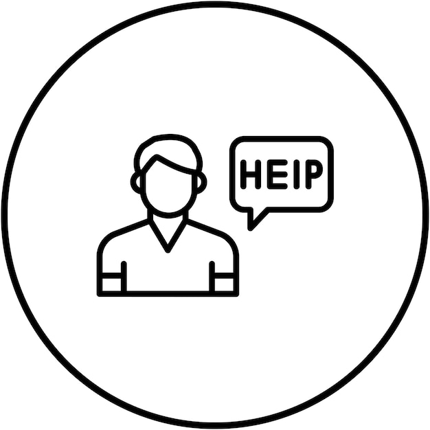 El icono del vector de ayuda se puede utilizar para el conjunto de iconos de contacto con nosotros