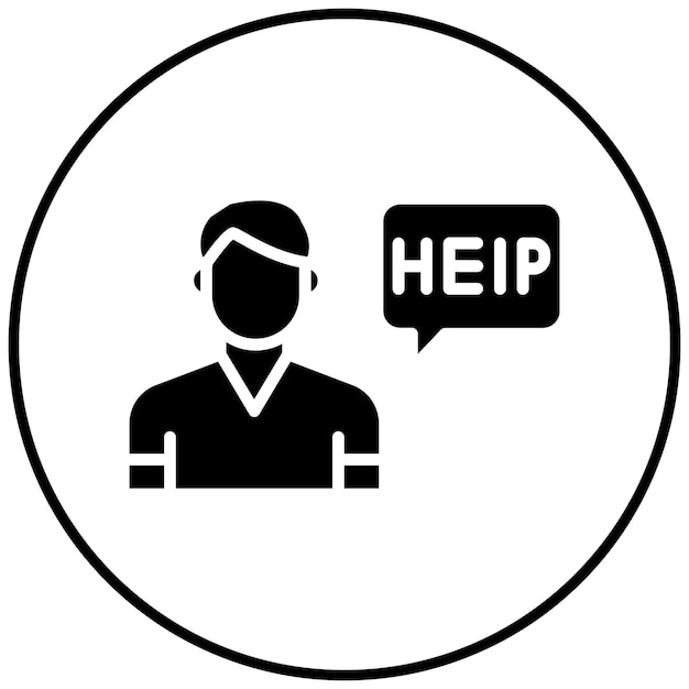 El icono del vector de ayuda se puede utilizar para el conjunto de iconos de contacto con nosotros