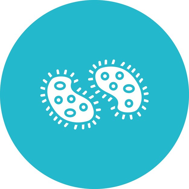 El icono del vector de bacterias se puede utilizar para el conjunto de iconos de medicina