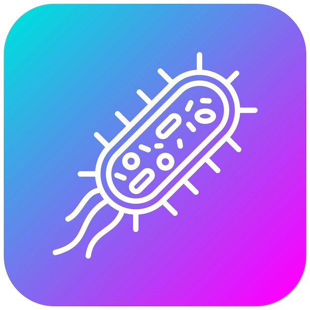 El icono del vector de bacterias se puede utilizar para el conjunto de iconos de medicina
