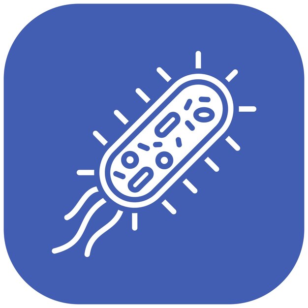 El icono del vector de bacterias se puede utilizar para el conjunto de iconos de medicina