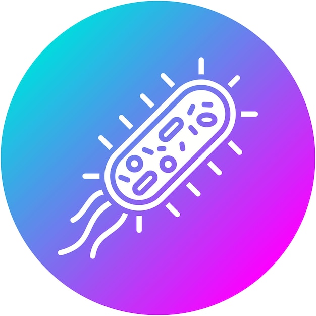 El icono del vector de bacterias se puede utilizar para el conjunto de iconos de medicina
