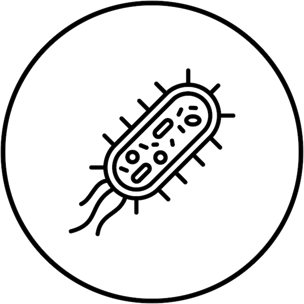 El icono del vector de bacterias se puede utilizar para el conjunto de iconos de medicina