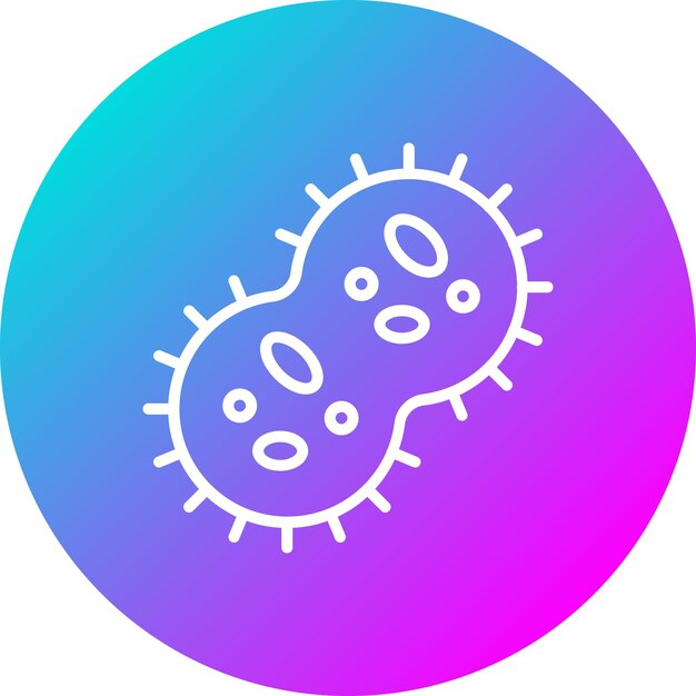 El icono del vector de bacterias se puede utilizar para el conjunto de iconos de química