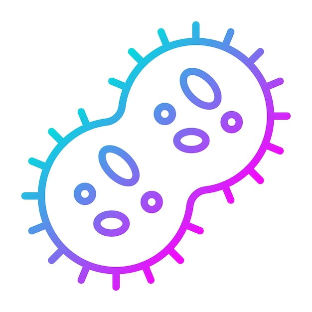 El icono del vector de bacterias se puede utilizar para el conjunto de iconos de química