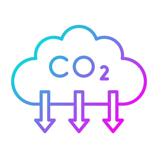 El icono del vector de bajas emisiones se puede utilizar para el conjunto de iconos de energía renovable