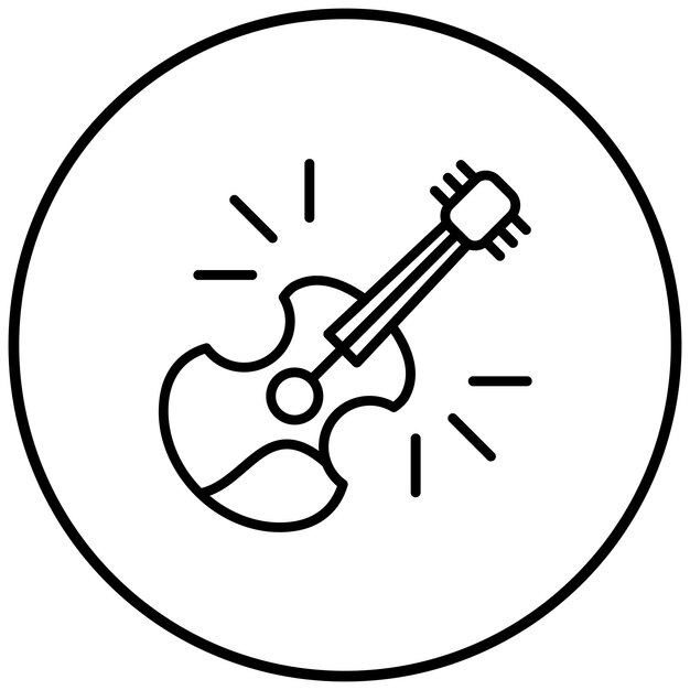 El icono del vector de bajos se puede utilizar para el conjunto de iconos de instrumentos