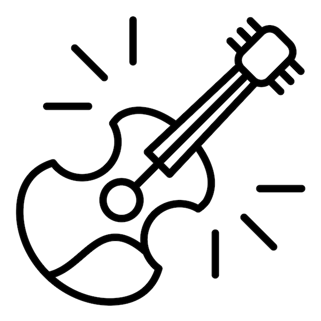 El icono del vector de bajos se puede utilizar para el conjunto de iconos de instrumentos