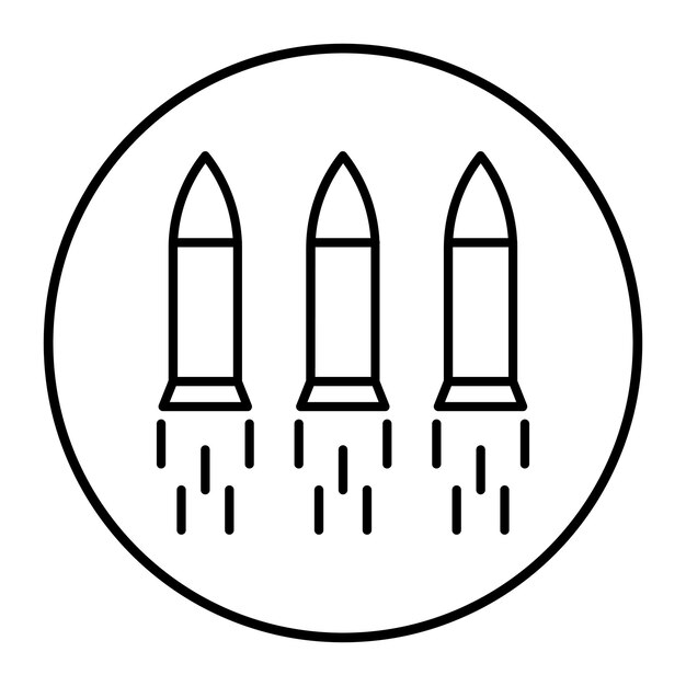 El icono del vector de bala se puede usar para el conjunto de iconos de investigación de delitos