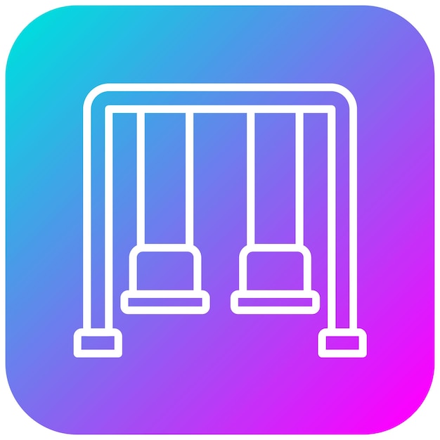 El icono del vector de balanceo se puede usar para el conjunto de iconos del jardín de infantes