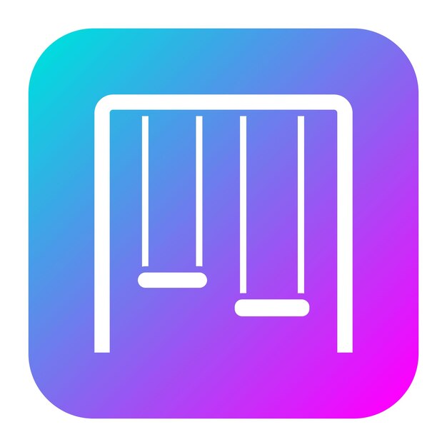 El icono del vector de balanceo se puede usar para el conjunto de iconos de juguetes para niños