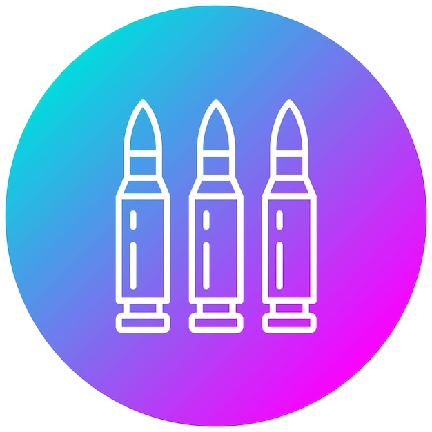 El icono del vector de balas se puede usar para el conjunto de iconos de disparo