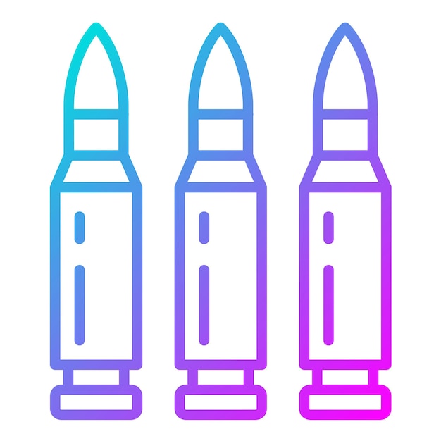 El icono del vector de balas se puede usar para el conjunto de iconos de disparo