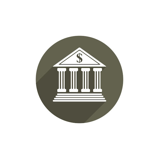 Icono de vector de banco aislado.