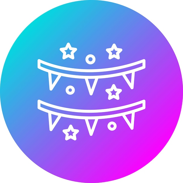 El icono del vector de bandas se puede usar para el conjunto de iconos de cumpleaños