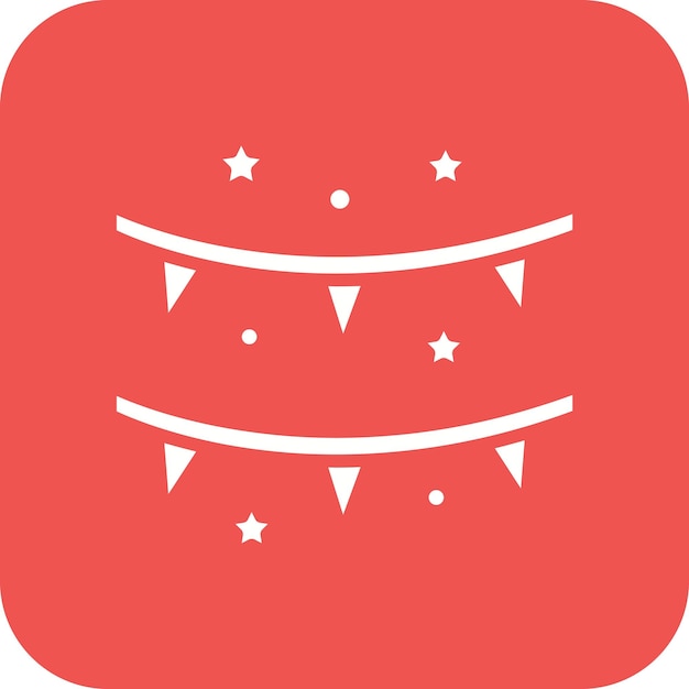 El icono del vector de bandas se puede usar para el conjunto de iconos de cumpleaños